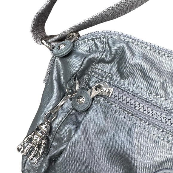 Kipling Sebastian Metallic Adjustable Crossbody Bag With Monkey Keychain - Picture 3 of 11